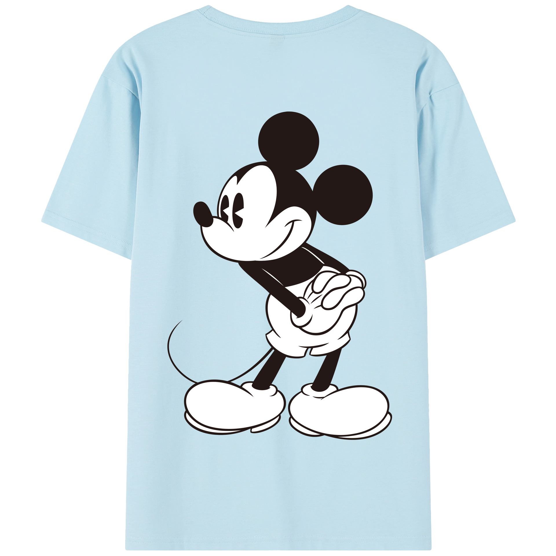 （画像用） ミッキーマウス Mickey Mouse 綿100％半袖Tシャツ（背面プリント）